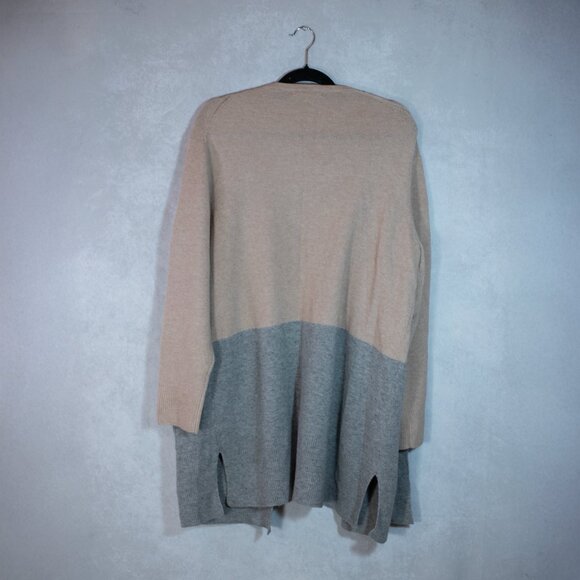 NWT Madewell Colorblock Kent Alpaca Blend Cardigan Sweater Gray and Beige Size L - Picture 6 of 10